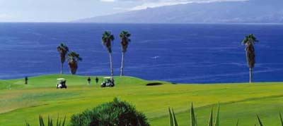 Spela golf nära havet på Teneriffa